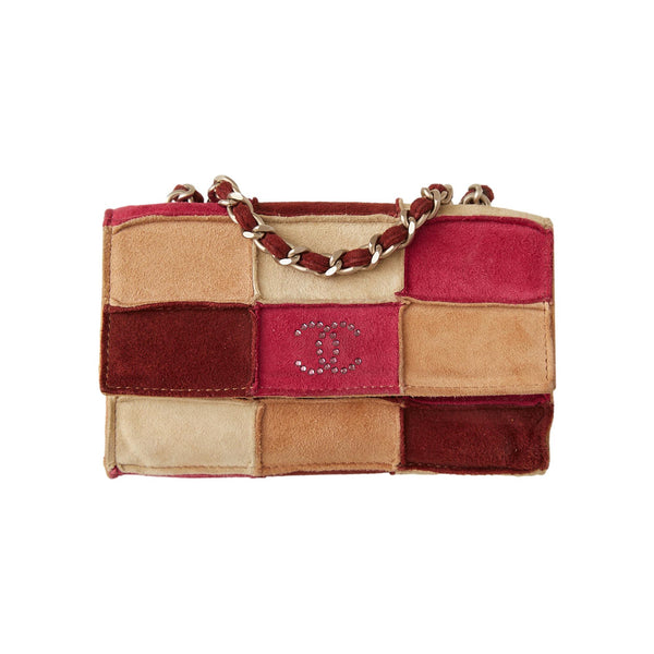 Chanel Suede Patchwork Micro Bag
