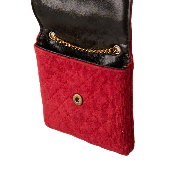 Chanel Red Quilted Micro Bag