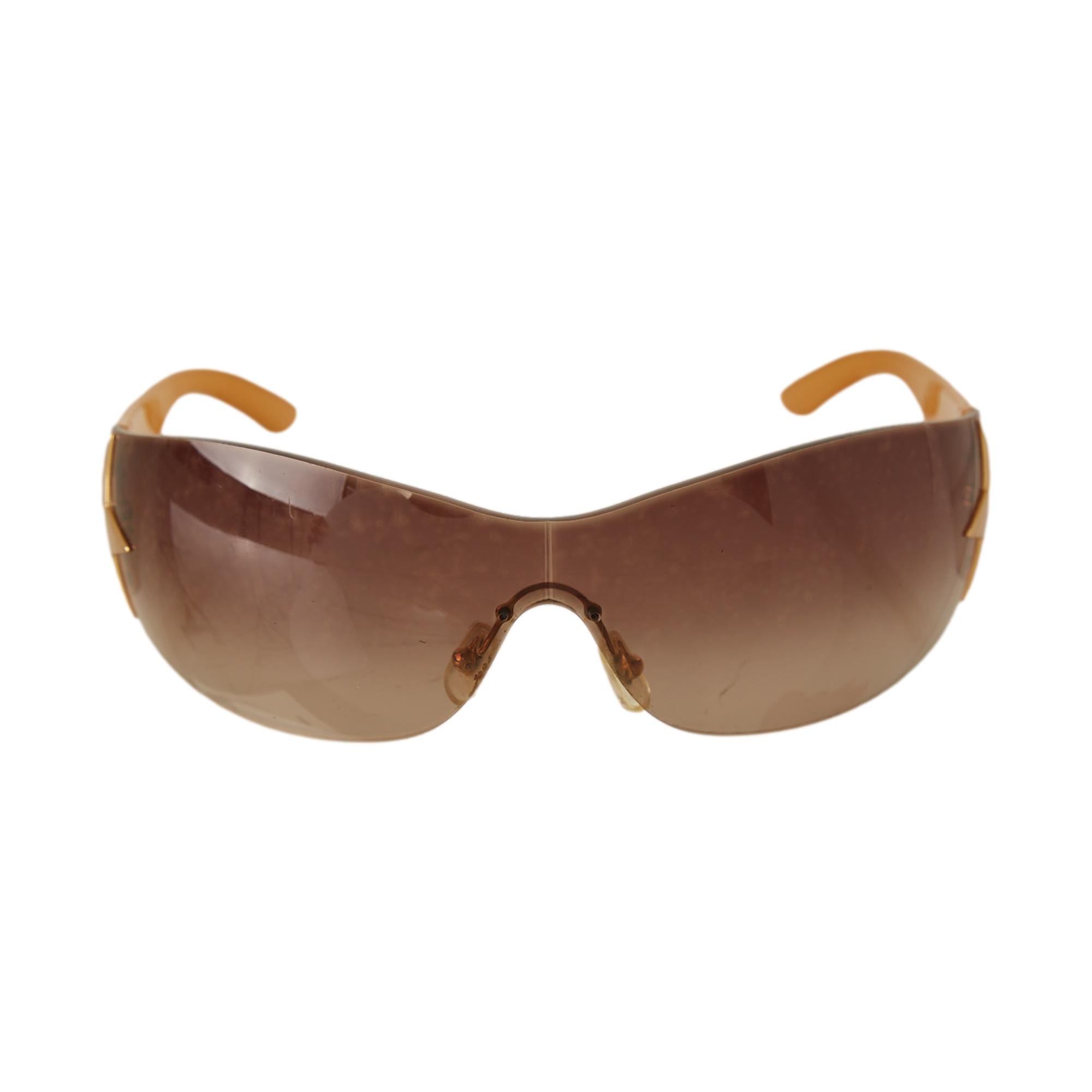 Prada Tan Star Logo Sunglasses