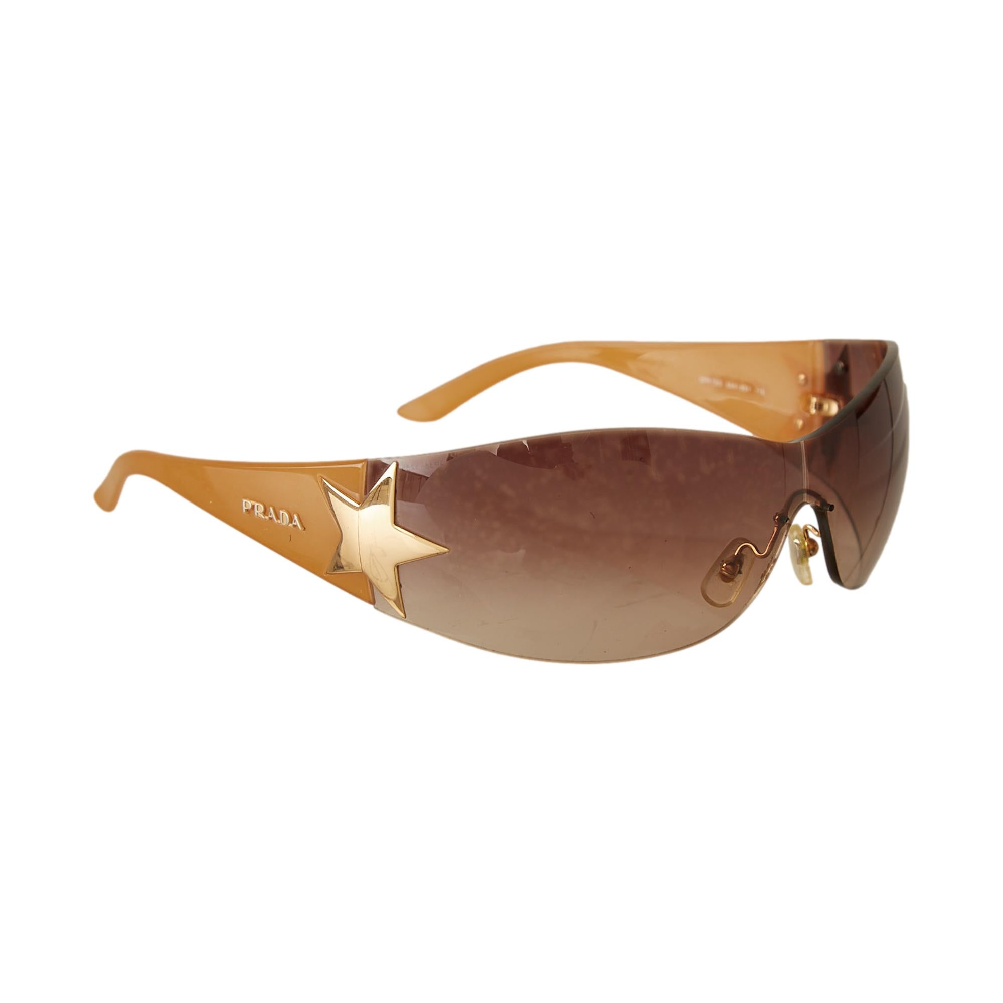 Prada Tan Star Logo Sunglasses – Treasures of NYC