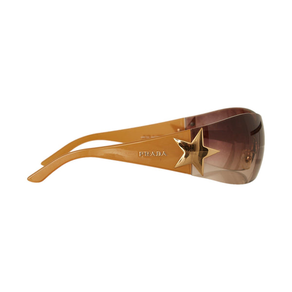Prada Tan Star Logo Sunglasses