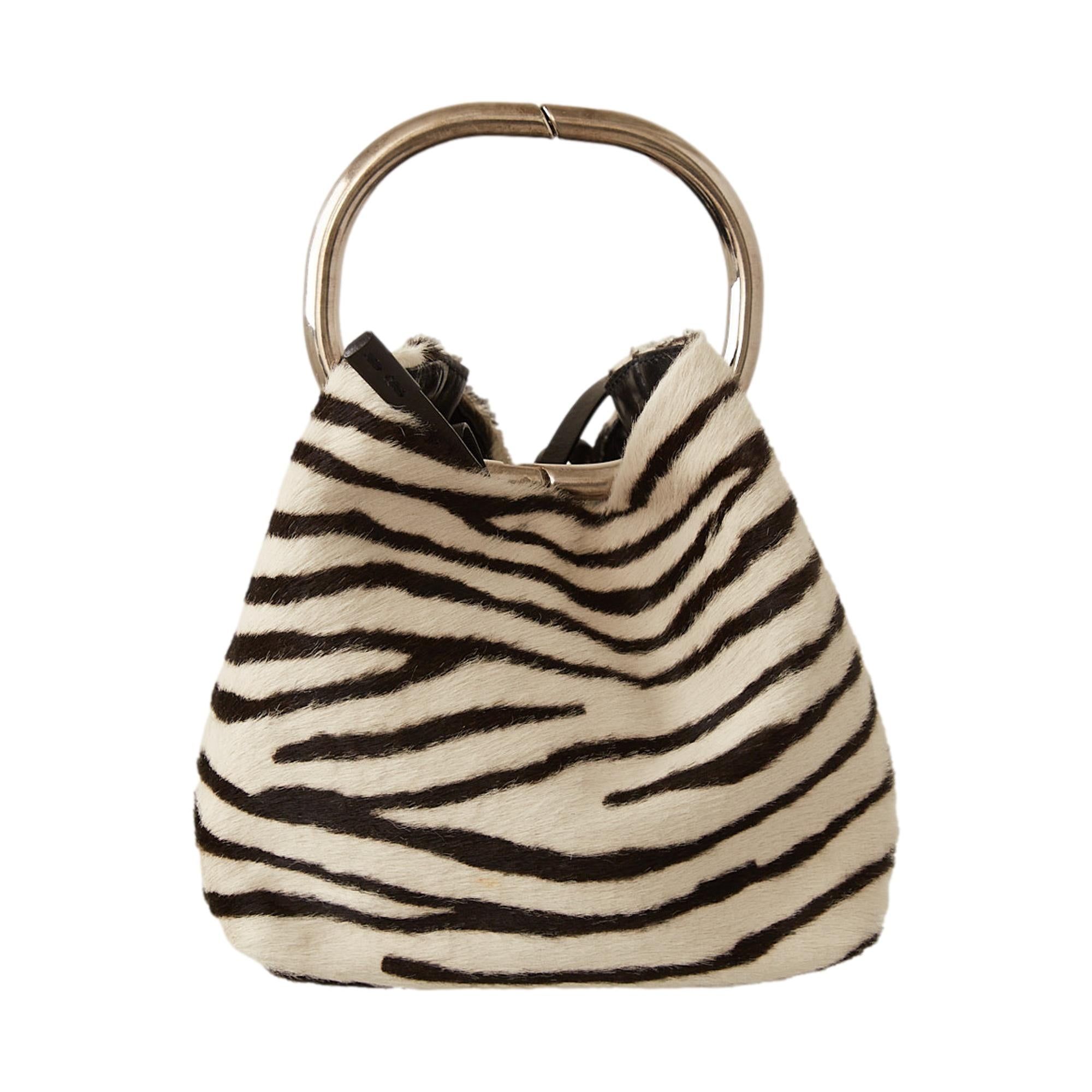 Prada Zebra Print Mini Top Handle Bag