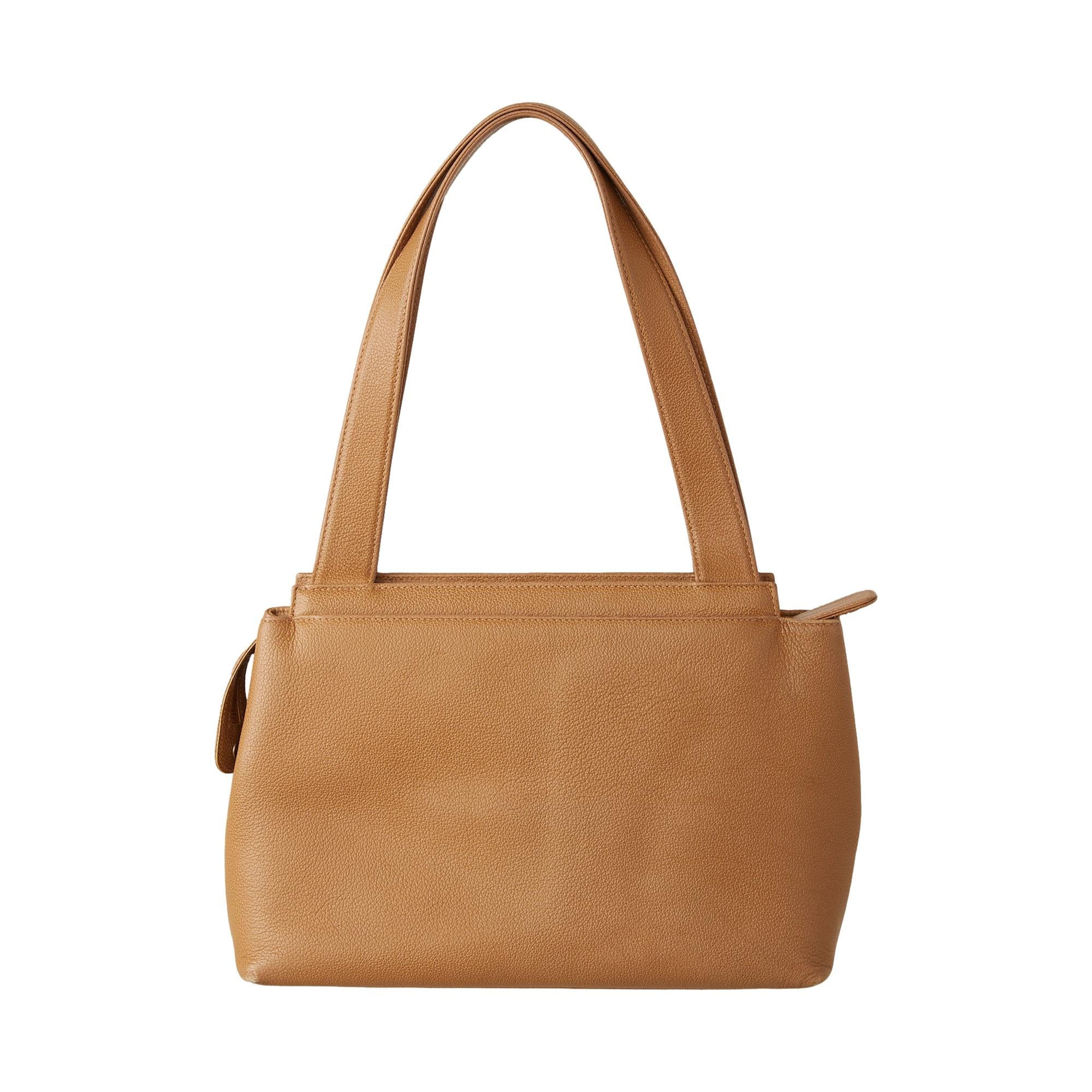 Chanel Tan Logo Shoulder Bag