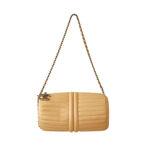 Chanel Tan Cylinder Chain Shoulder Bag