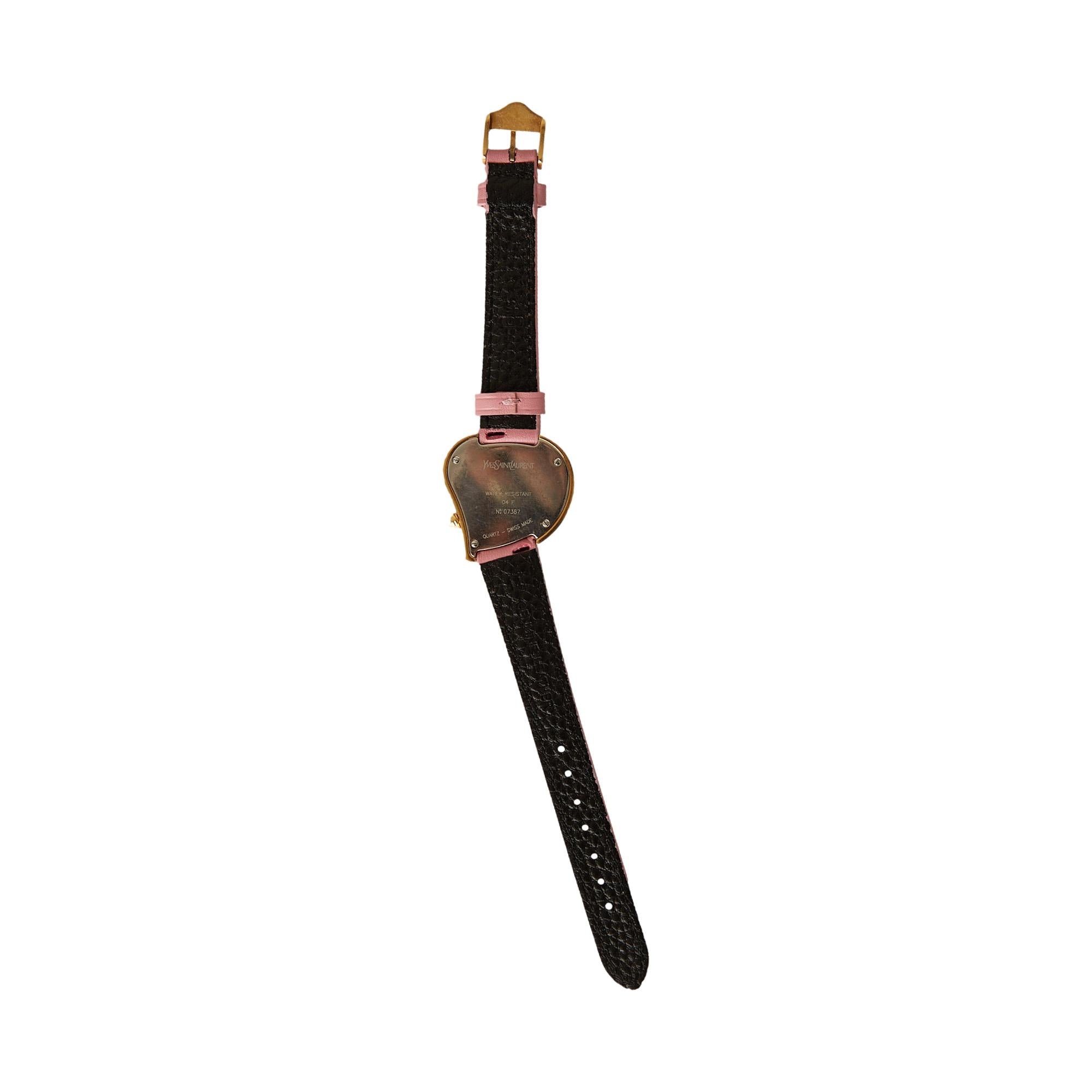 YSL Pink Heart Watch