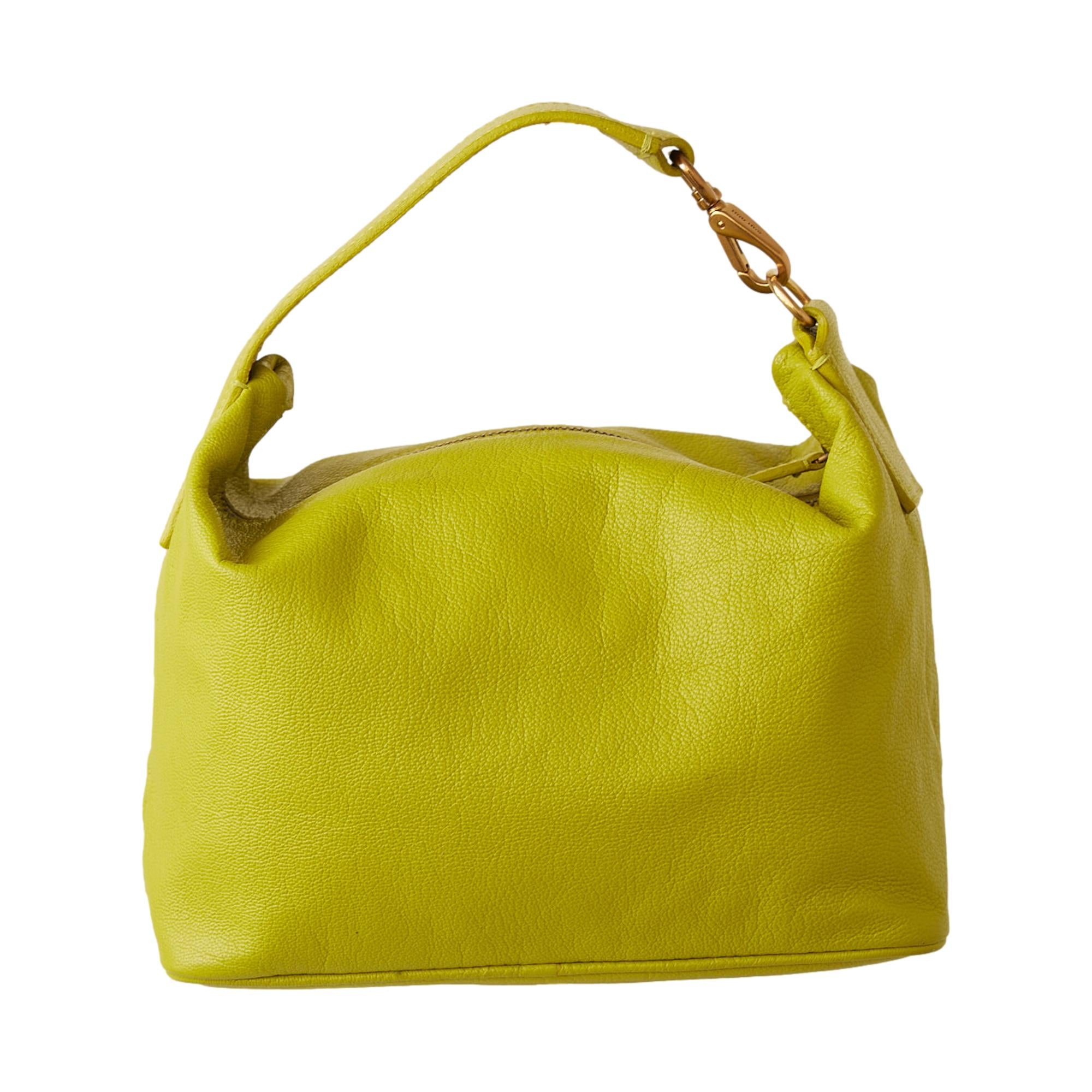 Miu Miu Lime Green Leather Mini Bag