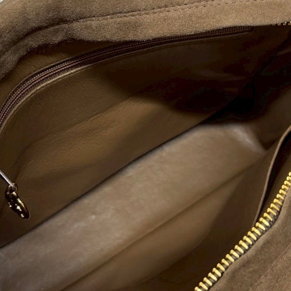 Chanel Brown Suede Camera Chain Bag