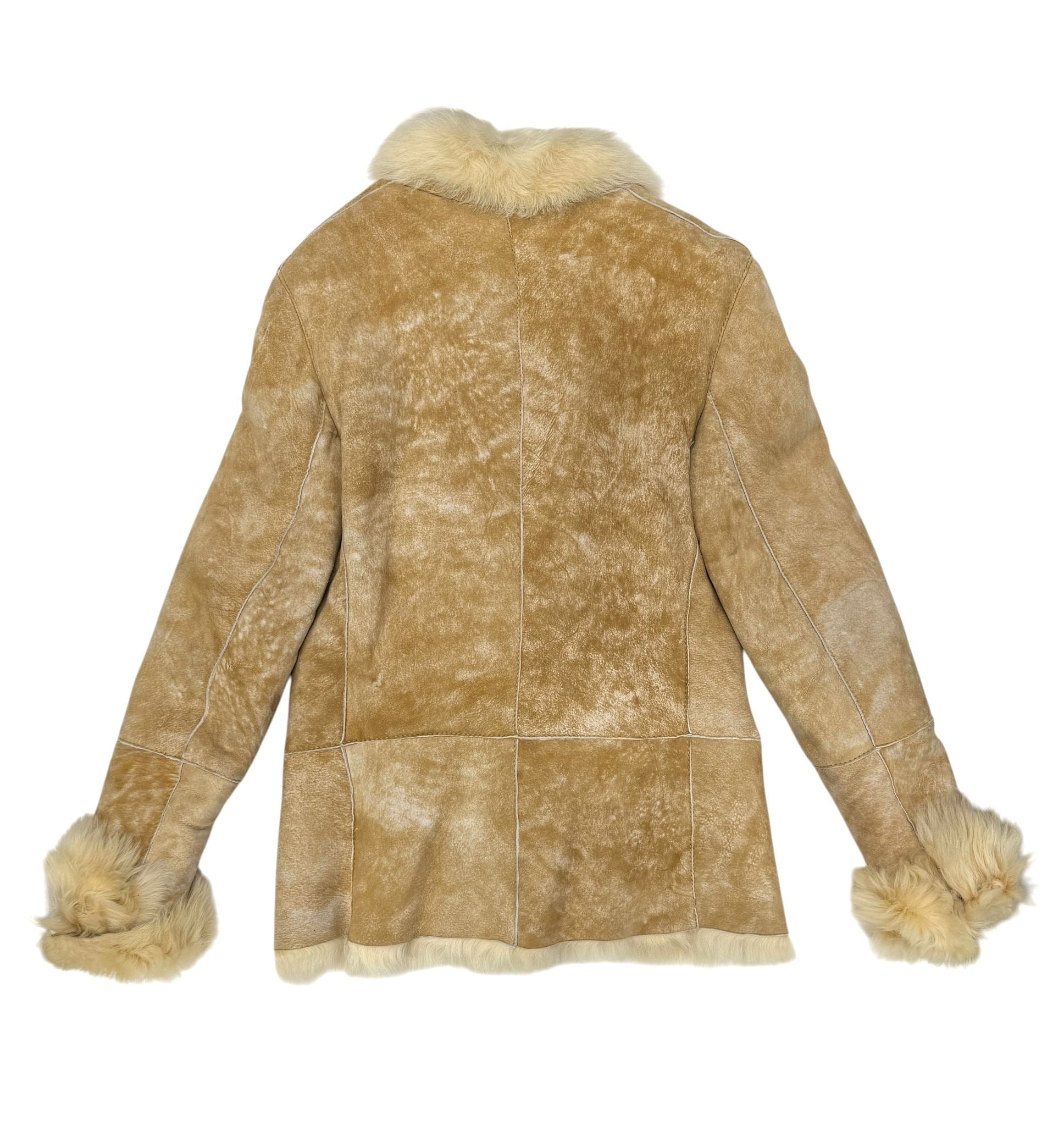 Gucci Tan Suede + Fur Jacket