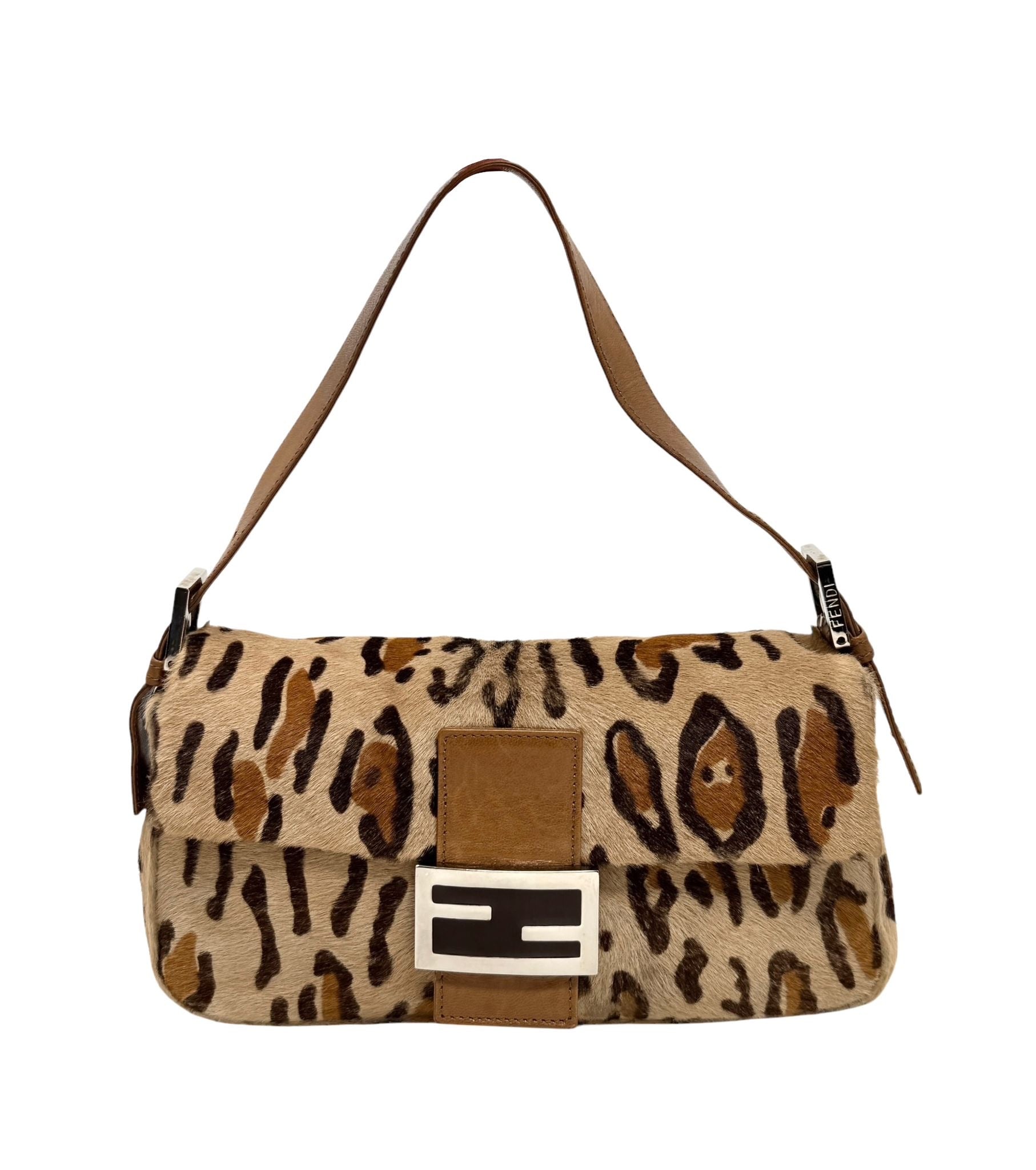 Fendi Tan Cheetah Baguette Bag