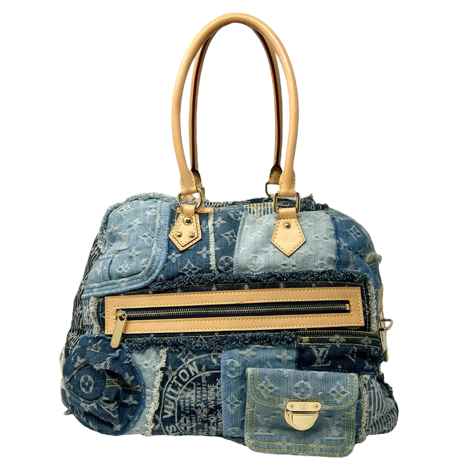 Louis Vuitton Denim Monogram Patchwork Bag