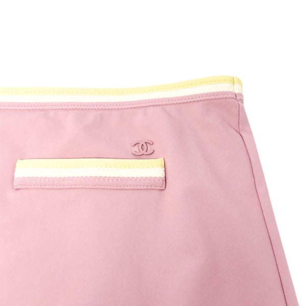 Chanel Pink Logo Stretch Skirt