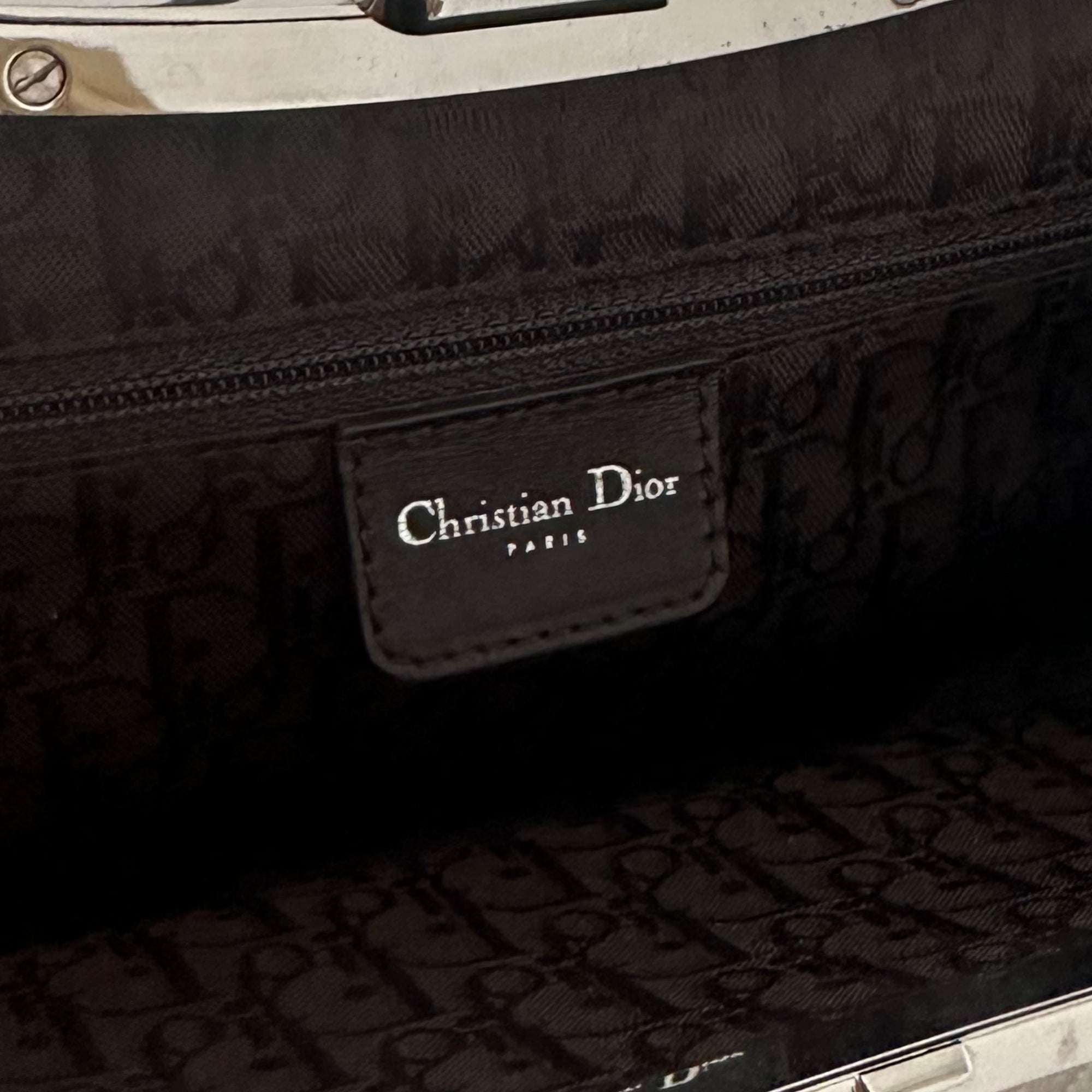 Dior Cheetah Print Mini Top Lock Bag