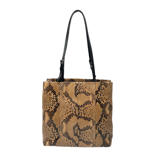 Prada Brown Snakeskin Shoulder Bag