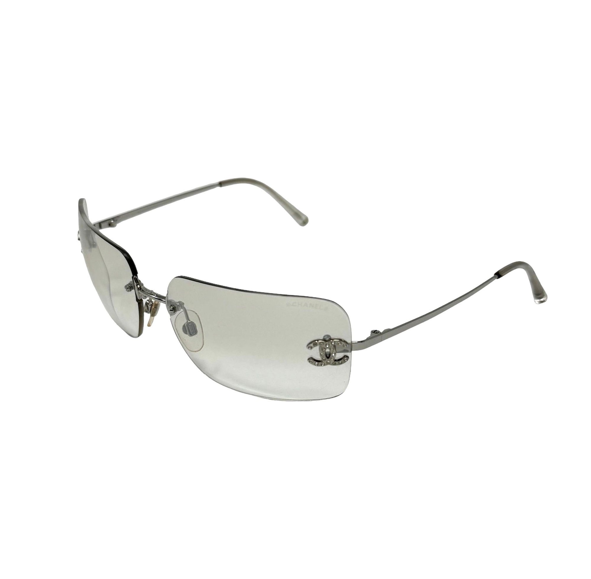 Chanel Clear Rhinestone Sunglasses