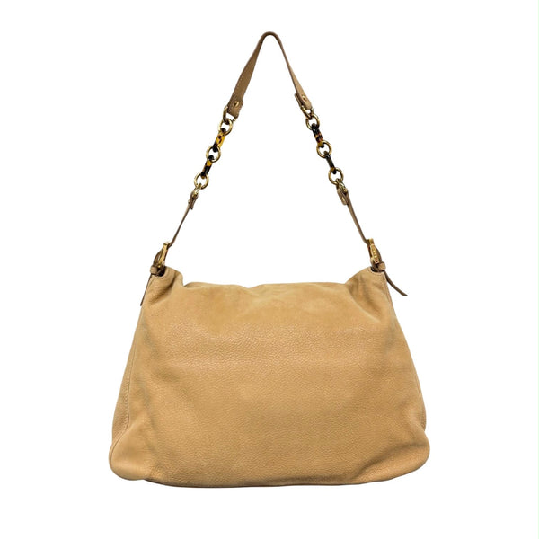 Fendi Tan Leather Mamma Baguette Bag