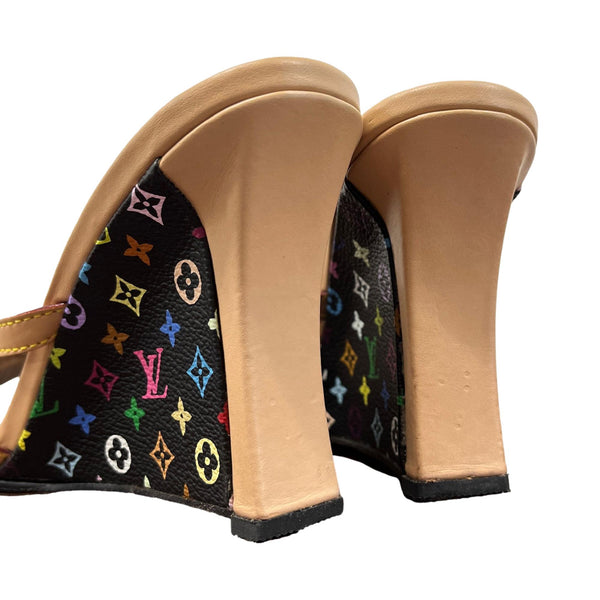 Louis Vuitton Black Multicolor Heels