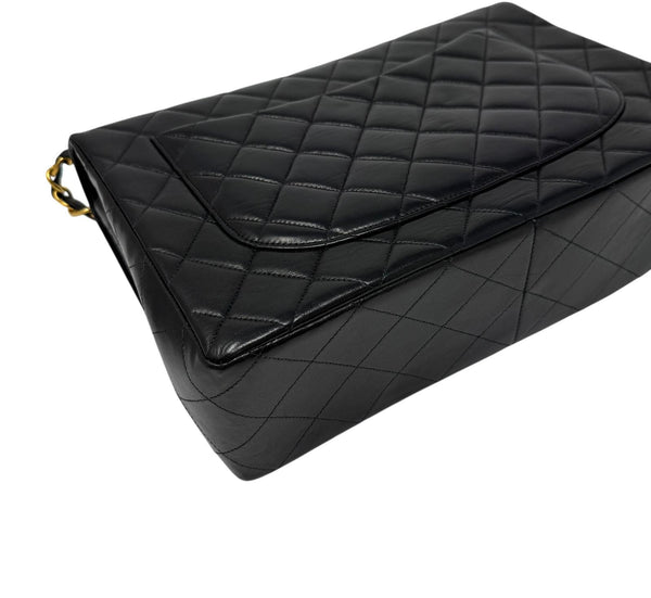 Chanel Black Jumbo Turnlock Flap Bag