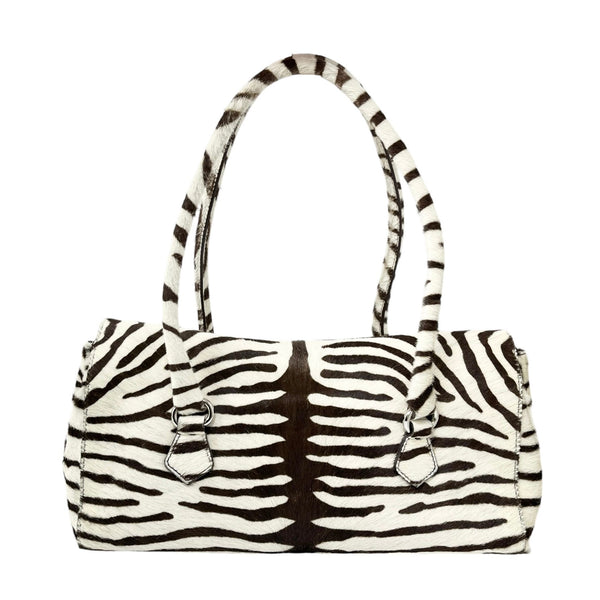 Prada Zebra Buckle Shoulder Bag