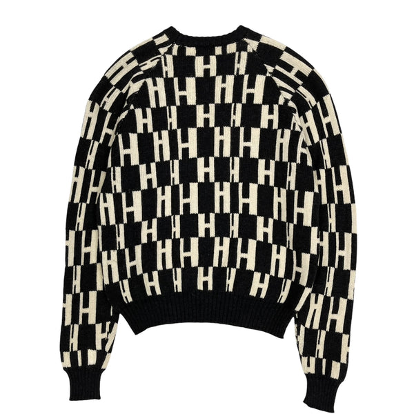 Hermes Black Logo Crew Sweater