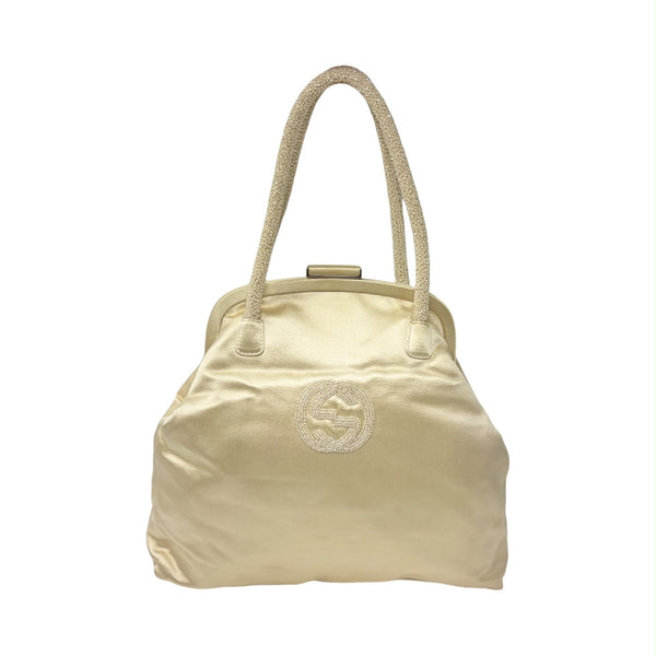 Gucci Ivory Beaded Top Handle Bag