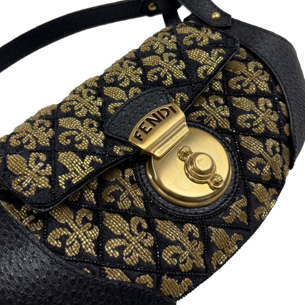 Fendi Black Beaded Compilation Bag