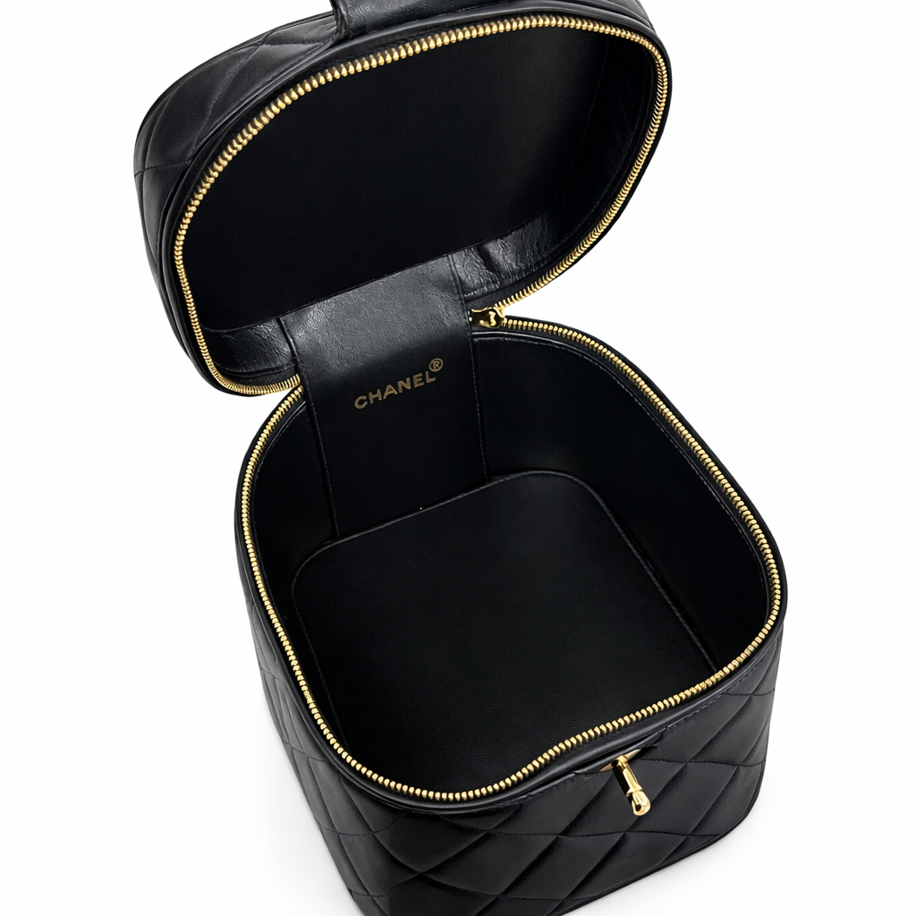 Chanel Black Lambskin Vanity Bag