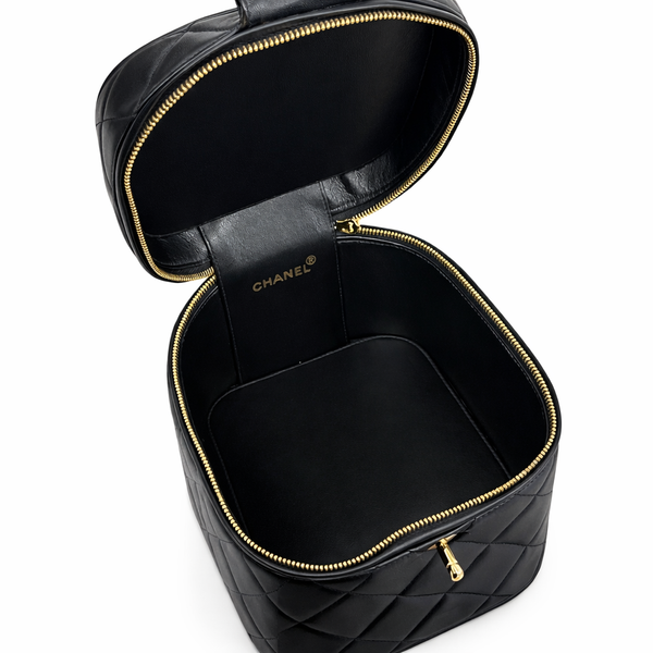 Chanel Black Lambskin Vanity Bag