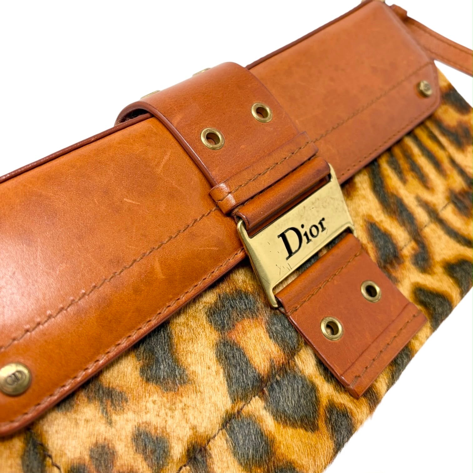 Dior Cheetah Calf Hair Shoulder Bag