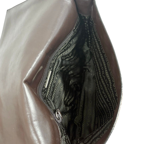 Prada Tan Snakeskin Shoulder Bag