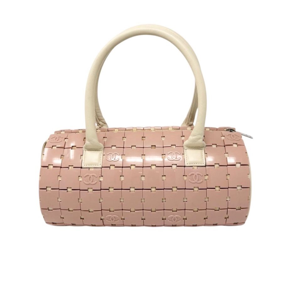 Chanel Pink Logo Cylinder Shoulder Bag