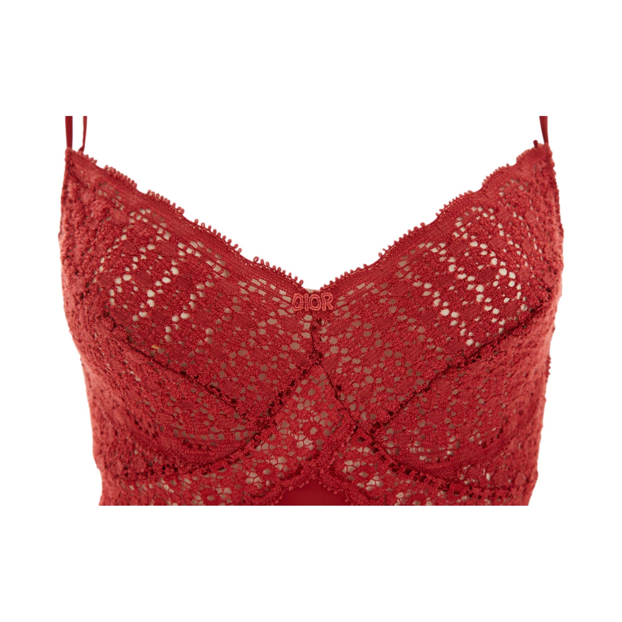 Dior Red Silk Lace Mini Dress Treasures of NYC Dior Red Silk Lace Mini Dress Treasures of NYC