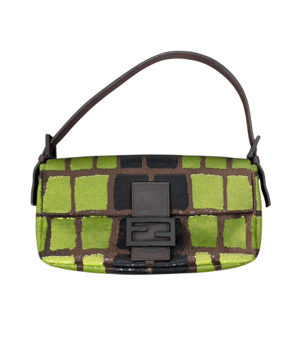 Fendi Sequin Animal Print Baguette