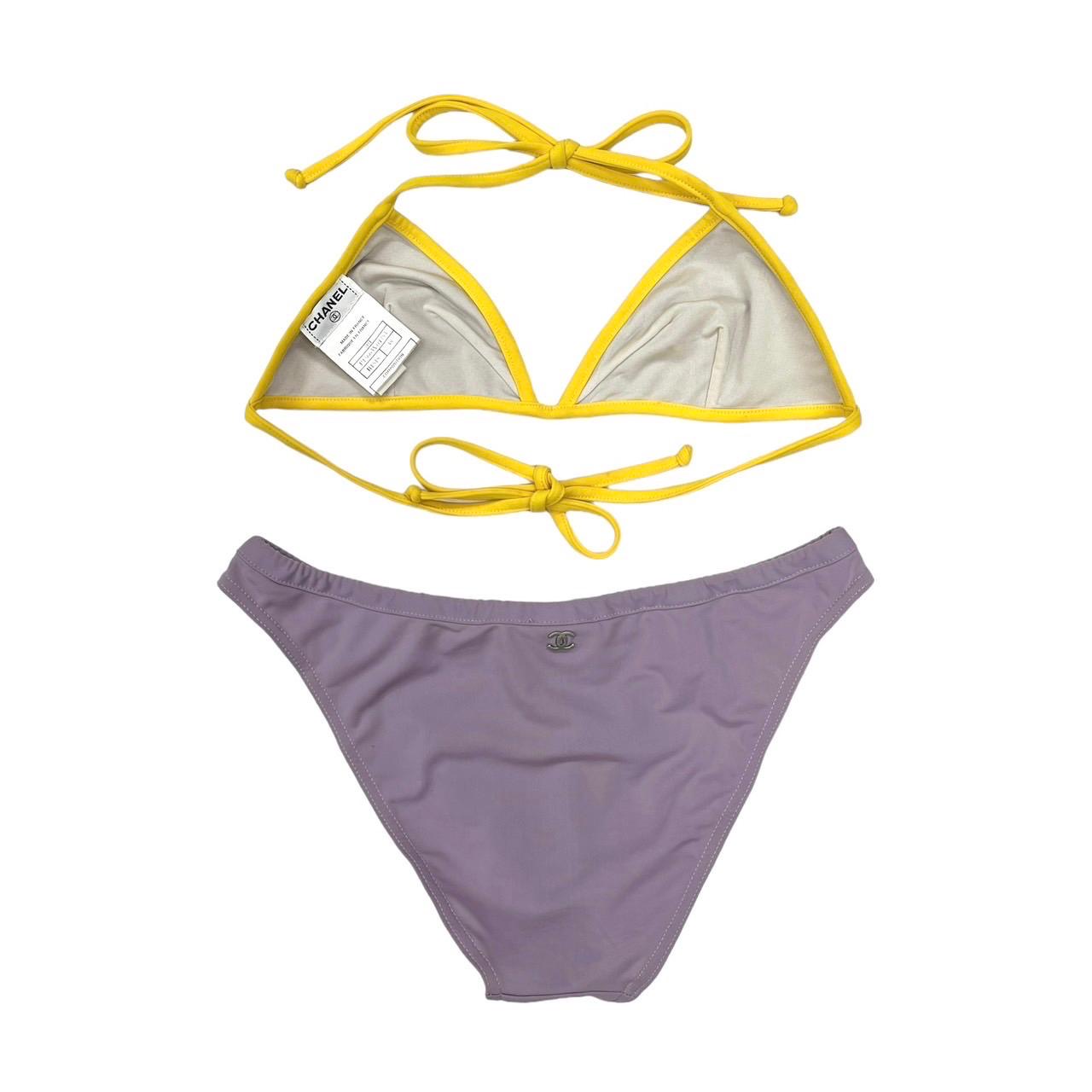 Chanel Lavendar + Yellow Bikini