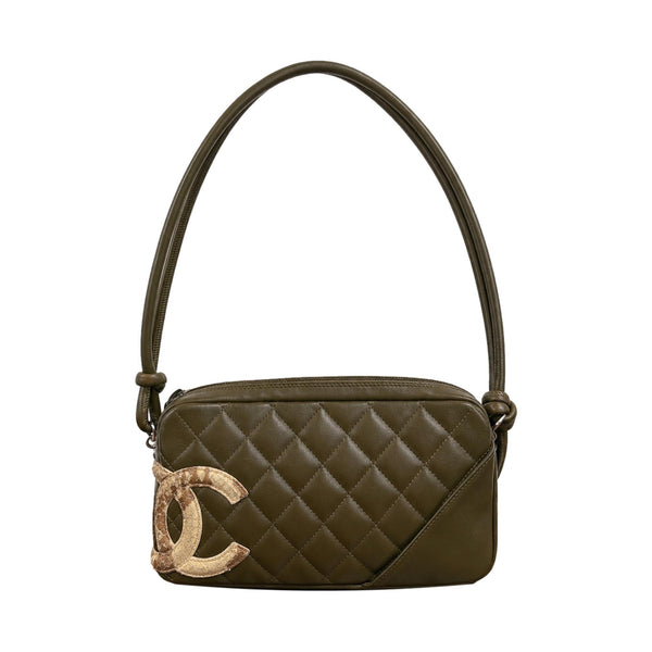 Chanel Green Quilted Cambon Shoulder Bag