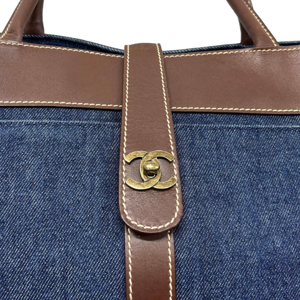 Chanel Denim and Leather Shoulder Bag