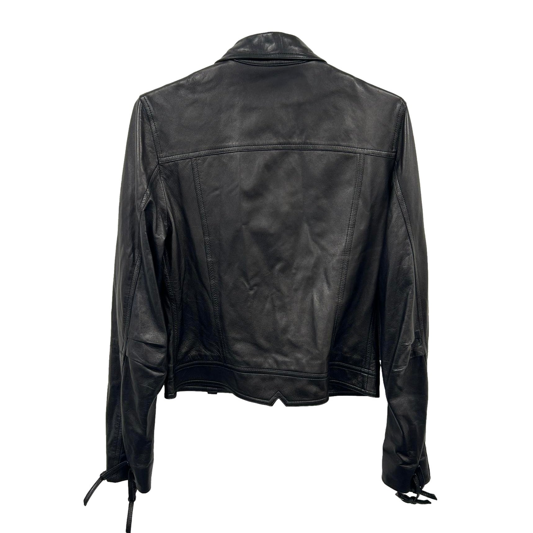 Dior Black Leather Bondage Jacket