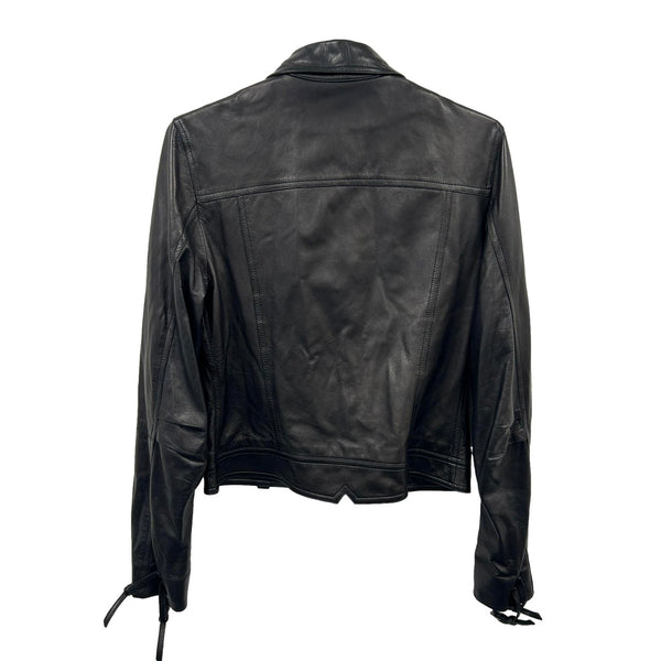 Dior Black Leather Bondage Jacket