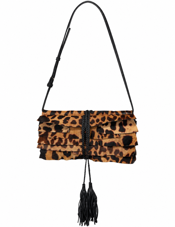YSL Cheetah Pony Hair Shoulder Bag