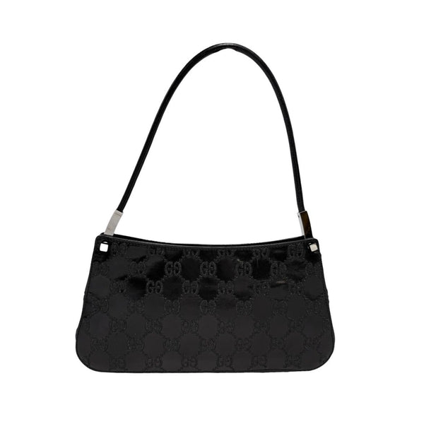 Gucci Black Raised Logo Shoulder Bag