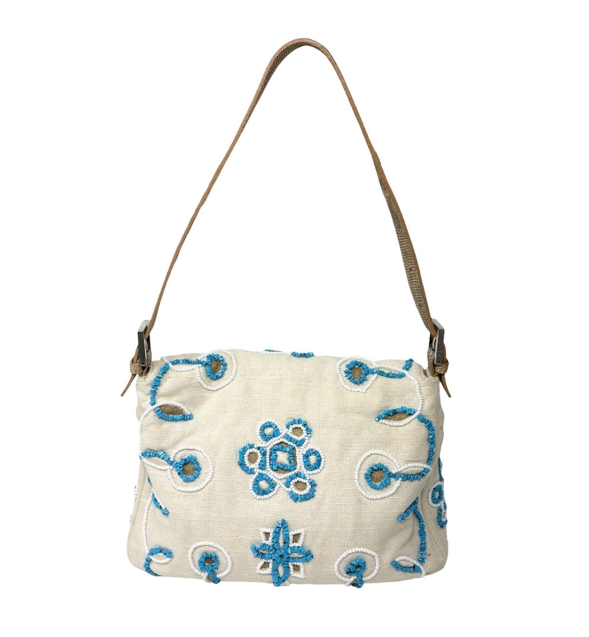 Fendi Turquoise Beaded Mamma Baguette