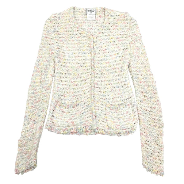 Chanel Pastel Open Weave Cardigan