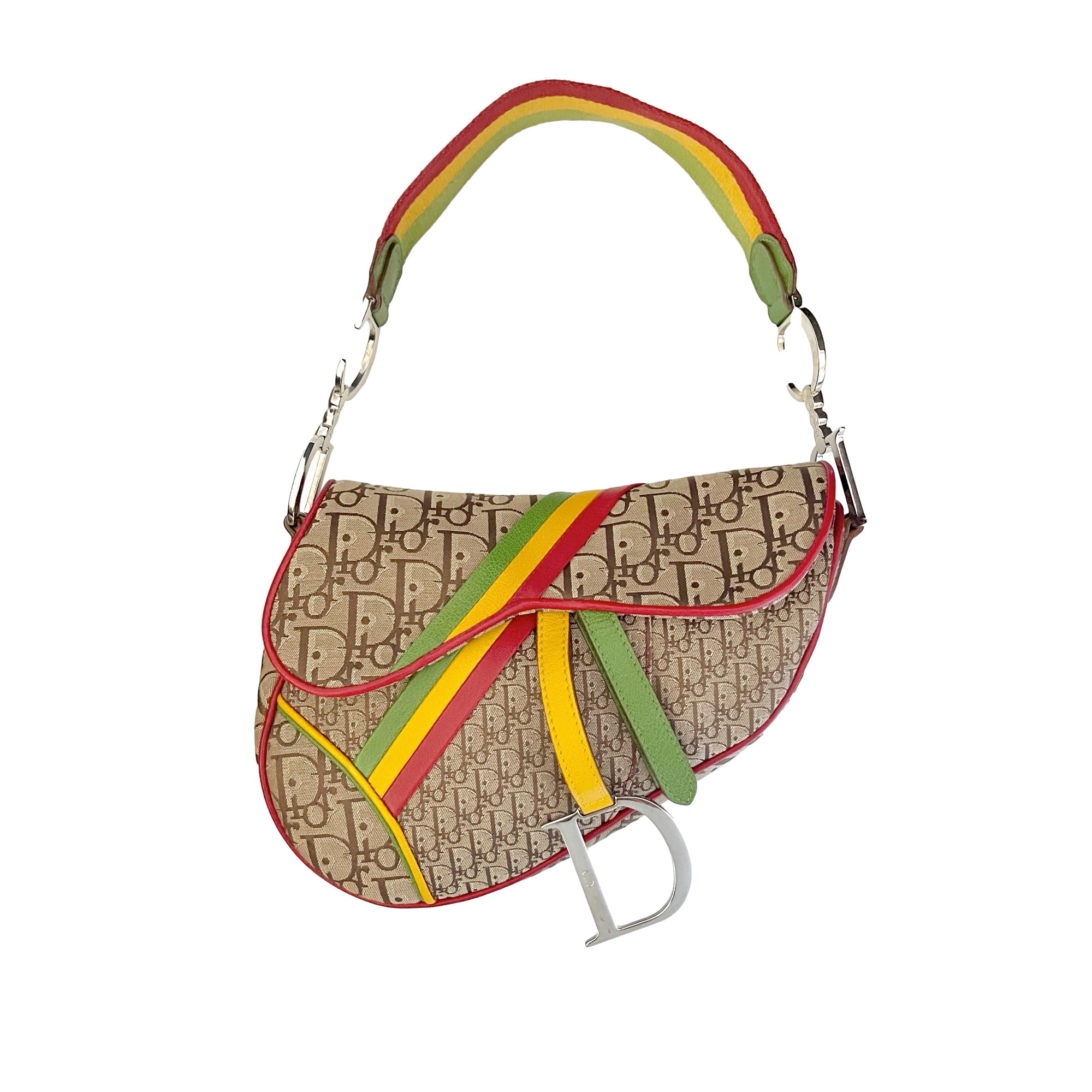 Dior Rasta Canvas Saddle Bag