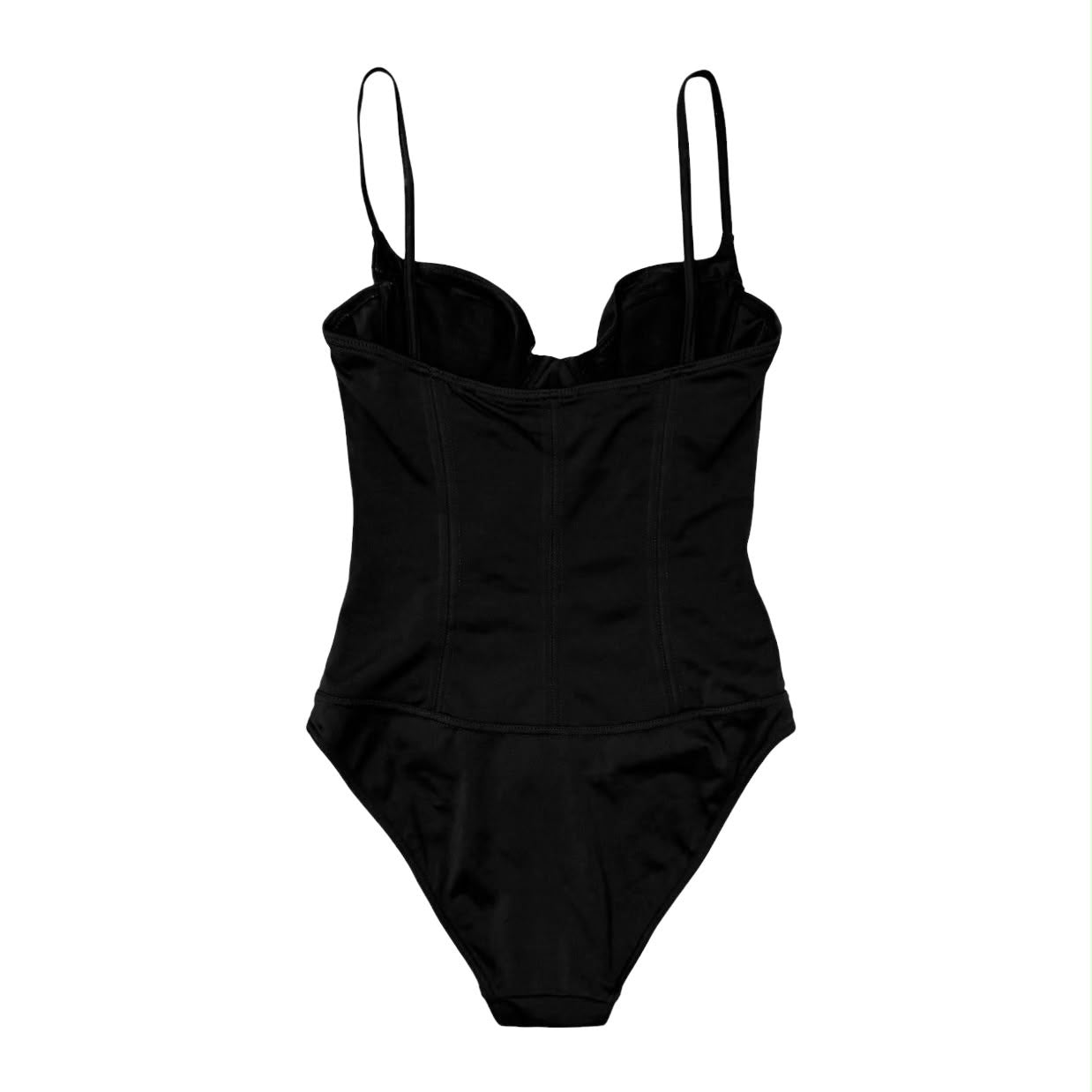 Chanel Black Corset Logo One Piece