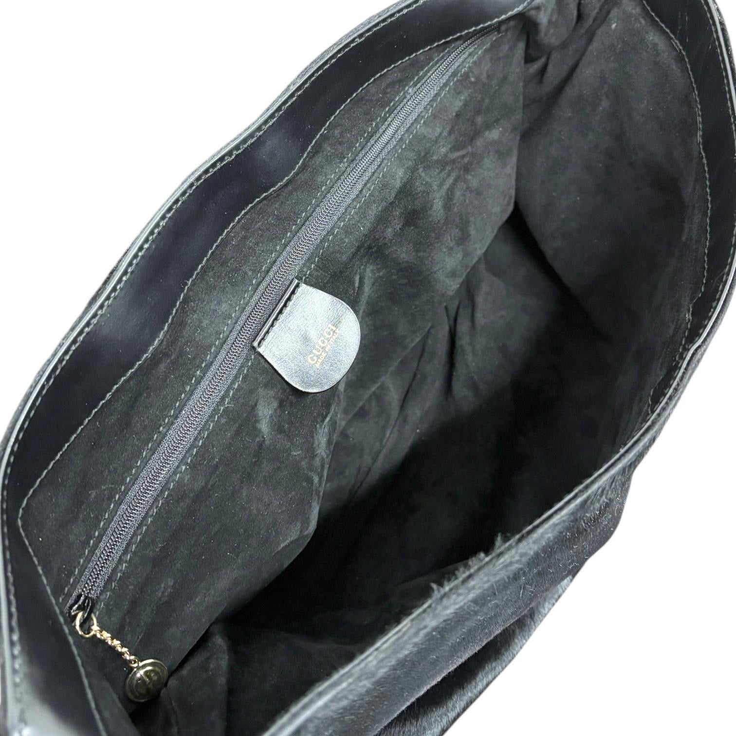 Gucci x Tom Ford Black Pony Hair Jumbo Bag