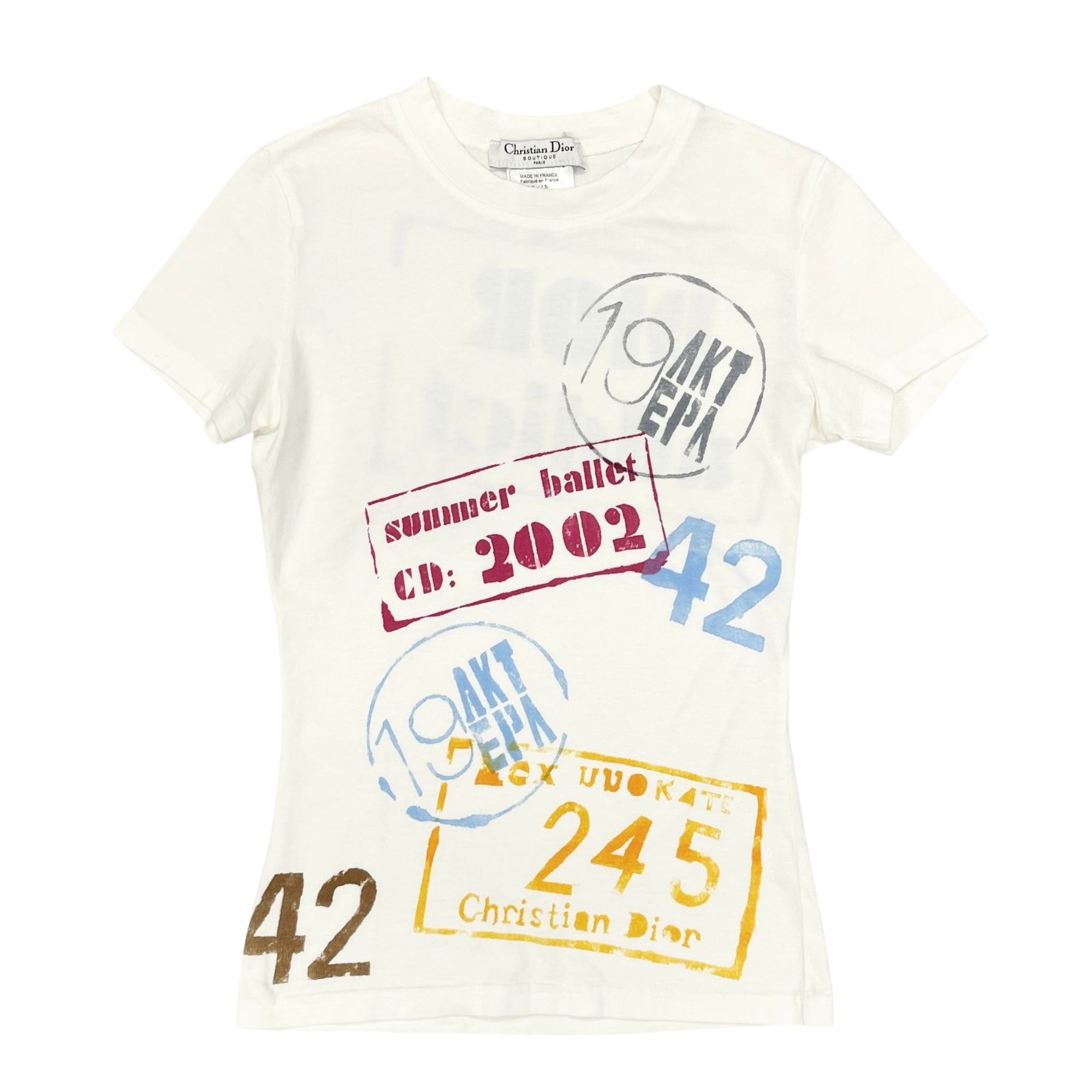 Dior White Addict Logo Tee