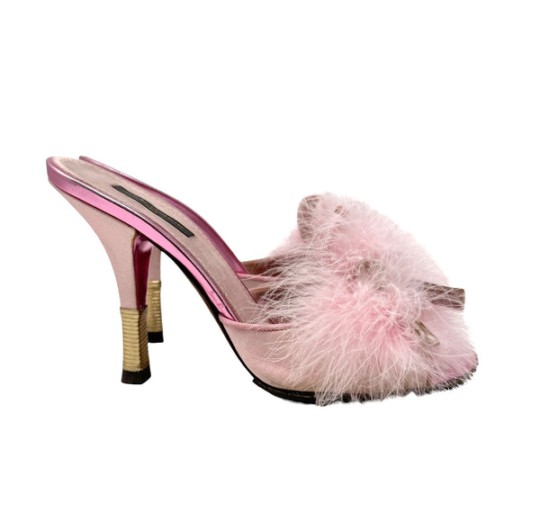 Pink Feather Heels Pink Heels Fluffy Louis Vuitton Pink Feather