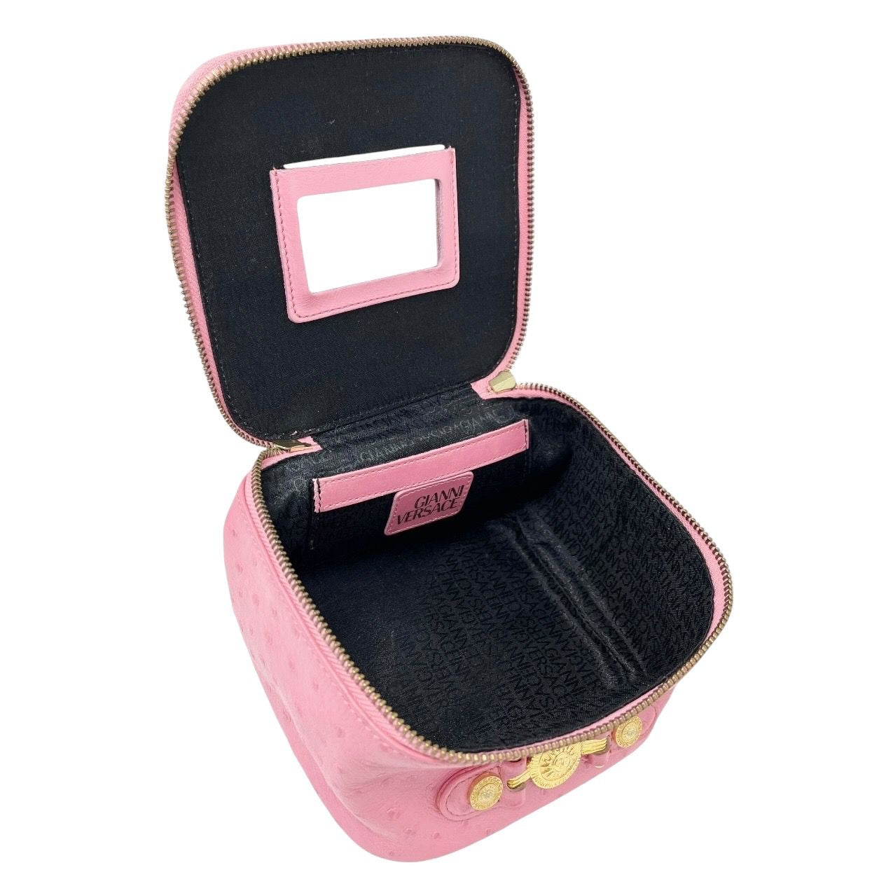 Versace Pink Logo Vanity Bag