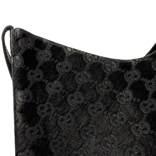 Gucci Black Calfhair Shoulder Bag