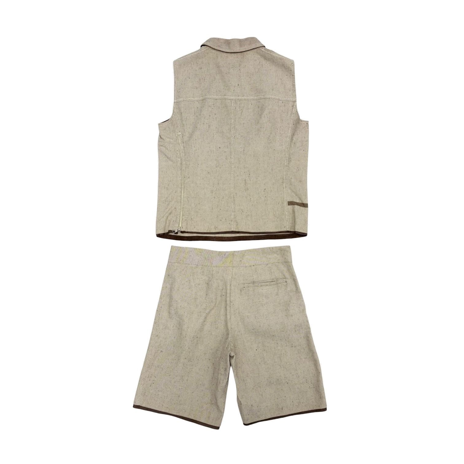 Prada Canvas Logo Short Set