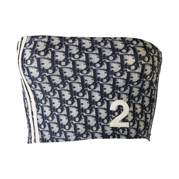Dior Blue + White Logo Tube Top – Treasures of NYC